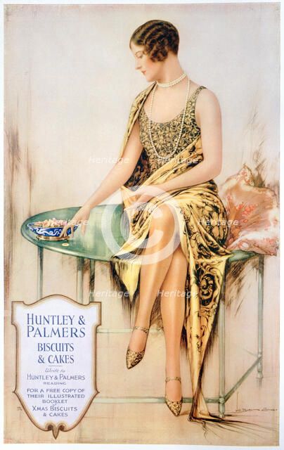 Advert for Huntley and Palmers biscuits, 1929. Artist: Unknown