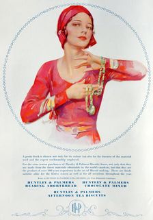 Advert for Huntley and Palmers biscuits, 1930