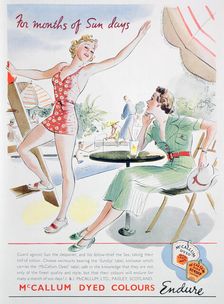 Advert for McCallum dyed colours, 1937