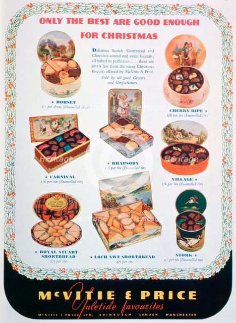 Advert for McVitie and Price biscuits, 1938. Artist: Unknown