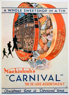 Advert for Mackintosh's Carnival toffee assortments, 1930
