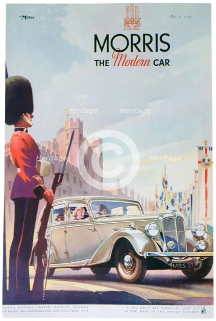 Advert for Morris motor cars, 1937. Artist: Unknown