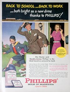 Advert for Phillips milk of magnesia, 1946
