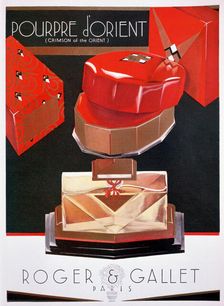 Advert for Pourpre d'Orient (Crimson of the Orient), perfume by Roger and Gallet, 1930
