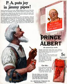 Advert for Prince Albert pipe tobacco, 1913