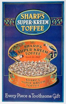 Advert for Sharp's Super-Kreem Toffee, 1928