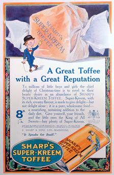 Advert for Sharp's Super-Kreem Toffee, 1922