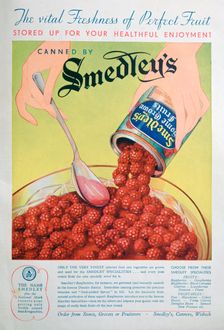 Advert for Smedley's tinned fruit, 1936