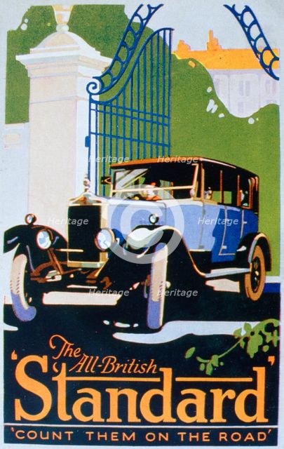 Advert for Standard motor cars, 1920s. Artist: Unknown