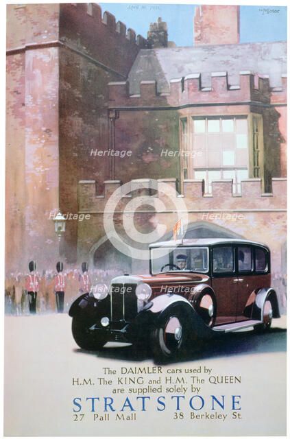 Advert for Stratstone car retailers, 1935. Artist: Unknown