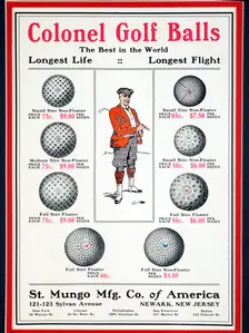 Advertisement for Colonel Golf Balls, 1910. Creator: Unknown