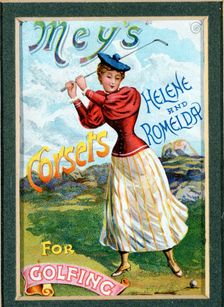 Advertisement for corsets, late 19th century. Creator: Unknown