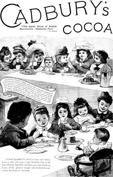 Advertisement for Cadbury's Cocoa, 1895. Creator: Unknown