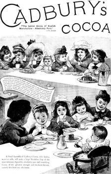 Advertisement for Cadbury's Cocoa, 1895. Creator: Unknown