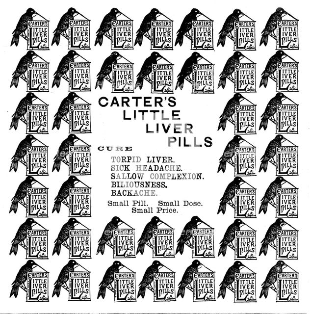 Advertisement for Carter's Little Liver Pills, 1895. Creator: Unknown.