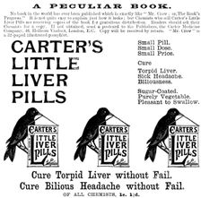 Advertisement for Carter's Little Liver Pills, 1895. Creator: Unknown