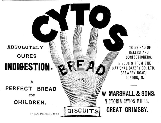 Advertisement for Cytos Bread and Biscuits, 1895. Creator: Unknown.
