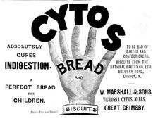 Advertisement for Cytos Bread and Biscuits, 1895. Creator: Unknown
