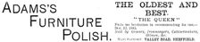 Advertisement for Adam’s Furniture Polish, 1890. Creator: Unknown