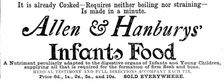 Advertisement for Allen & Hanbury’s Infants Food, 1890. Creator: Unknown
