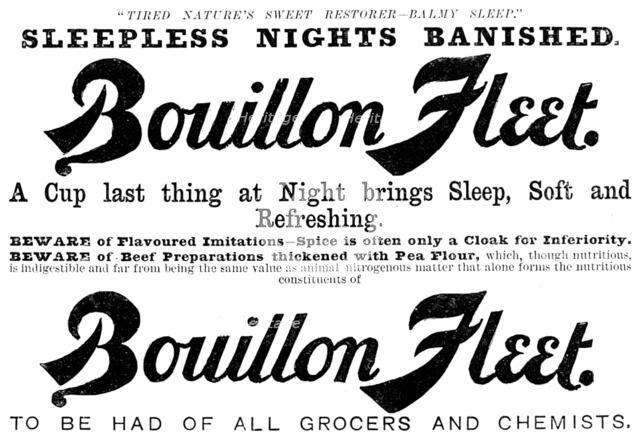 Advertisement for Bouillon Fleet, 1890. Creator: Unknown.