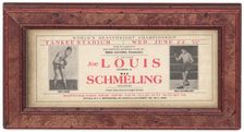 Advertisement for boxing match between Joe Louis and Max Schmeling, 1938. Creator: Unknown