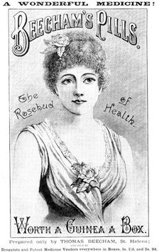 Advertisement for Beecham’s Pills, 1890. Creator: Unknown