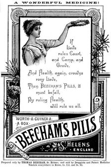Advertisement for Beecham’s Pills, 1890. Creator: Unknown
