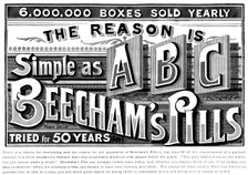 Advertisement for Beecham's Pills, 1895. Creator: Unknown