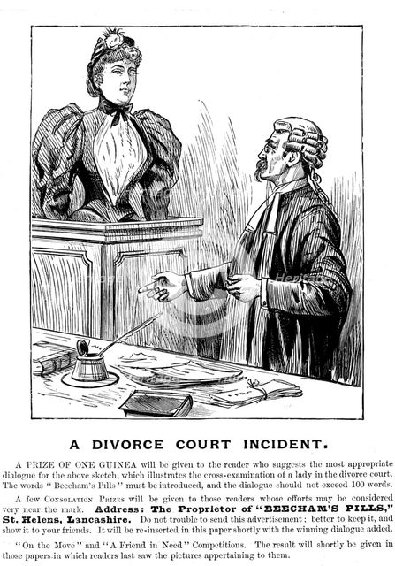 Advertisement for Beecham's Pills, 1895. Creator: Unknown.