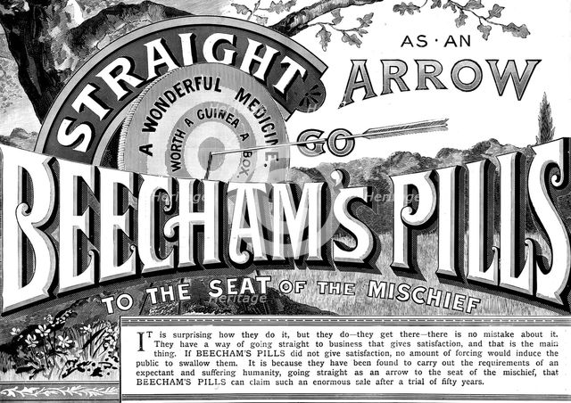 Advertisement for Beecham's Pills, 1895. Creator: Unknown.