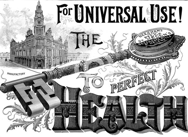 Advertisement for Beecham's Pills - the Key to Perfect Health, 1895. Creator: Unknown.