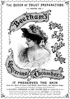 Advertisement for Beetham's Glycerine & Cucumber, 1895. Creator: Unknown