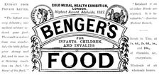 Advertisement for Benger’s Food, 1890. Creator: Unknown