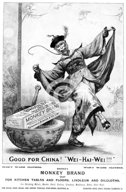 Advertisement for Brooke's Monkey Brand Soap, 1898. Creator: Unknown.