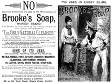 Advertisement for Brooke’s Soap, 1890. Creator: Unknown