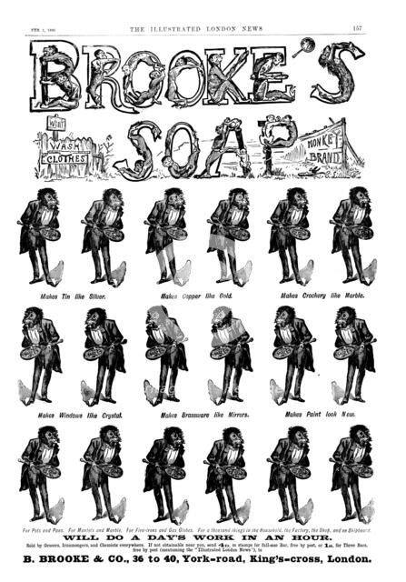 Advertisement for Brooke’s Soap, 1890. Creator: Unknown.
