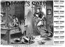 Advertisement for Brooke's Monkey Brand Soap, 1887