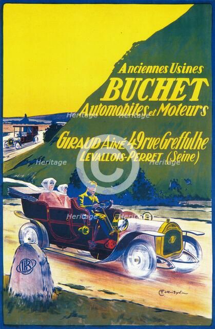 Advertisement for Buchet cars, c1910s. Artist: Unknown.