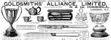 Advertisement for Goldsmith’s Alliance Limited, 1890. Creator: Unknown