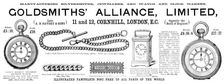 Advertisement for Goldsmiths Alliance, Limited, 1890. Creator: Unknown