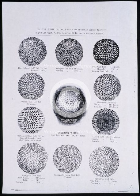 Advertisement for golf balls, Scottish, c1900s. Creator: Unknown.