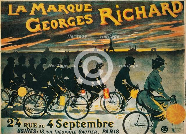 Advertisement for Georges Richard bicycles, c1900. Artist: Unknown.