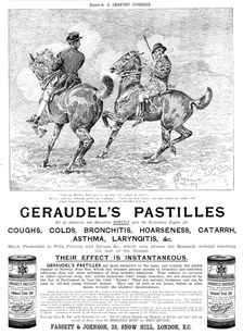 Advertisement for Géraudel's Pastilles, 1895. Creator: Alfred Chantrey Corbould