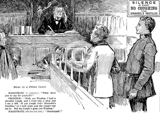 Advertisement for Géraudel's Pastilles, 1898. Creator: Unknown.