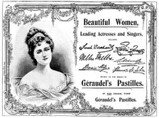 Advertisement for Géraudel's Pastilles, 1898. Creator: Unknown