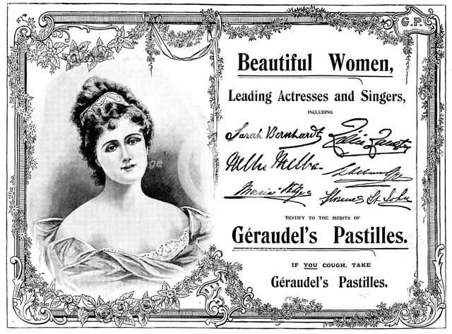 Advertisement for Géraudel's Pastilles, 1898. Creator: Unknown.