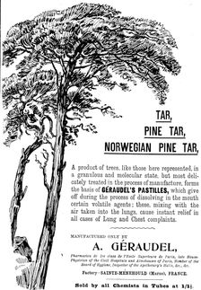 Advertisement for Géraudel's Pastilles, 1898. Creator: Unknown