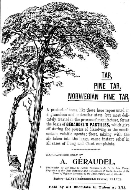 Advertisement for Géraudel's Pastilles, 1898. Creator: Unknown.