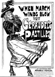 Advertisement for Géraudel's Pastilles, 1898. Creator: Unknown